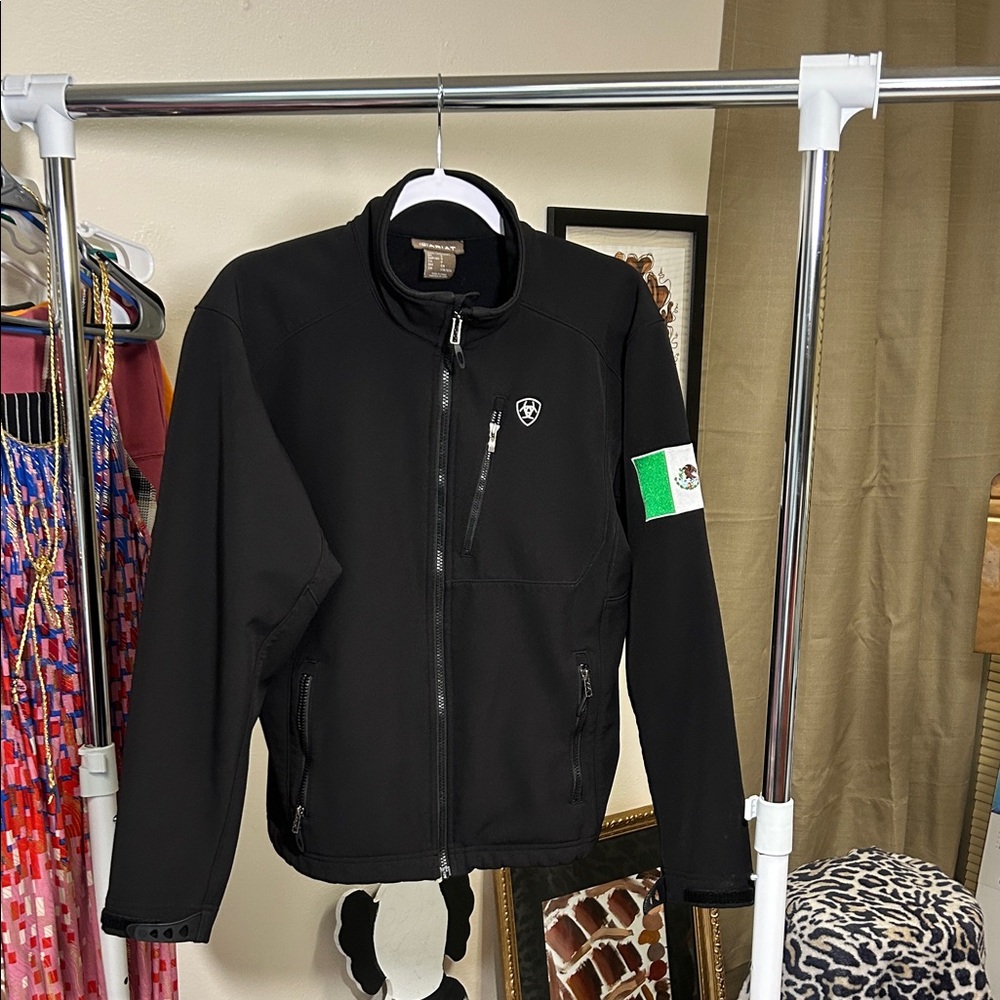 Ariat Men's Black Performance Jacket with Green Accent